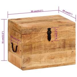 Cutie de depozitare, 39x28x31 cm, lemn masiv de mango, 9 image