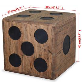 Cutie de depozitare mindi lemn 40x40x40 cm, design tip zar, 5 image