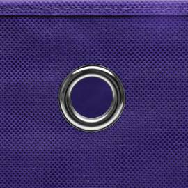 Cutii depozitare, 10 buc., violet, 32x32x32 cm, textil, 4 image