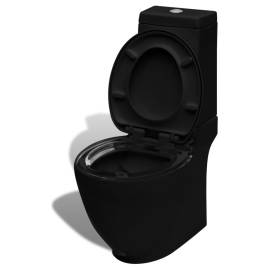 Set de toaletă & bideu, negru, ceramică, 6 image