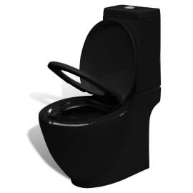 Set de toaletă & bideu, negru, ceramică, 7 image