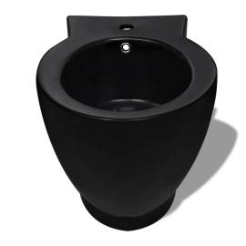 Set de toaletă & bideu, negru, ceramică, 8 image