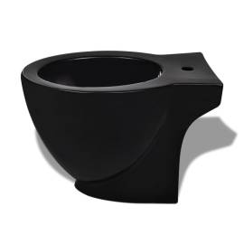 Set de toaletă & bideu, negru, ceramică, 10 image