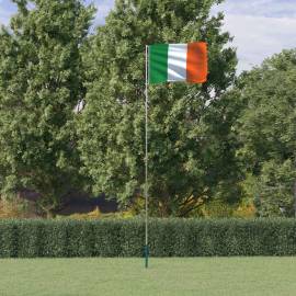 Steag irlanda și stâlp din aluminiu, 5,55 m