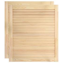 Uși lamelare, 2 buc., 69x59,4 cm, lemn masiv de pin, 2 image