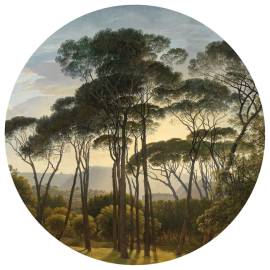 Wallart tapet în formă de cerc „umbrella pines in italy”, 190 cm, 2 image