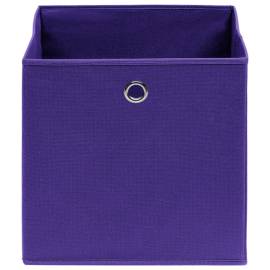 Cutii de depozitare 4 buc. violet 28x28x28 cm, material nețesut, 3 image