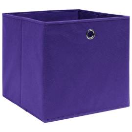 Cutii de depozitare 4 buc. violet 28x28x28 cm, material nețesut, 2 image
