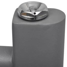 Radiator port-prosop încălzire centrală baie, curbat, 480x480 mm, gri, 6 image
