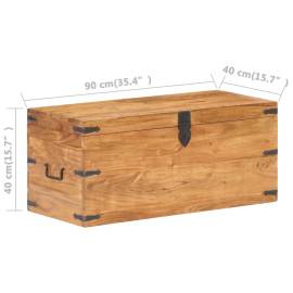 Cufăr, 90 x 40 x 40 cm, lemn masiv de acacia, 6 image