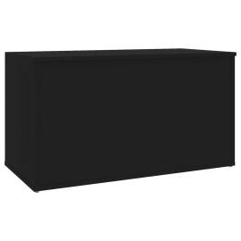 Cufăr de depozitare, negru, 84x42x46 cm, lemn compozit, 5 image