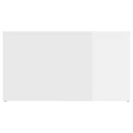 Cufăr depozitare, alb extralucios, 84x42x46 cm, lemn compozit, 6 image