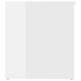 Cufăr depozitare, alb extralucios, 84x42x46 cm, lemn compozit, 7 image