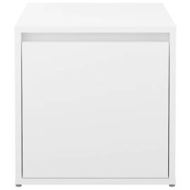 Cutie cu sertar, alb, 40,5x40x40 cm, lemn compozit, 7 image