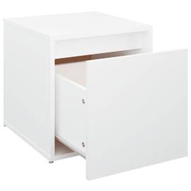 Cutie cu sertar, alb, 40,5x40x40 cm, lemn compozit, 6 image