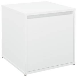 Cutie cu sertar, alb, 40,5x40x40 cm, lemn compozit, 2 image
