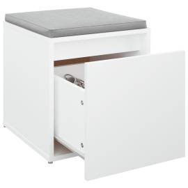 Cutie cu sertar, alb, 40,5x40x40 cm, lemn compozit, 5 image
