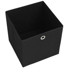 Cutii de depozitare, 10 buc. negru 32x32x32 cm material nețesut, 5 image