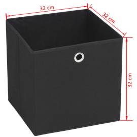 Cutii de depozitare, 10 buc. negru 32x32x32 cm material nețesut, 7 image