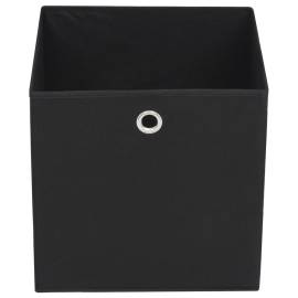 Cutii de depozitare, 10 buc. negru 32x32x32 cm material nețesut, 3 image