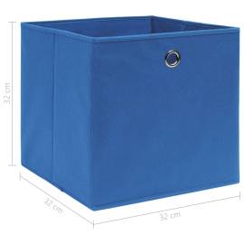 Cutii depozitare, 10 buc., albastru, 32x32x32 cm, textil, 5 image