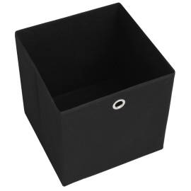 Cutii depozitare, 10 buc., negru, 28x28x28 cm, material nețesut, 5 image