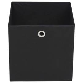 Cutii depozitare, 10 buc., negru, 28x28x28 cm, material nețesut, 4 image