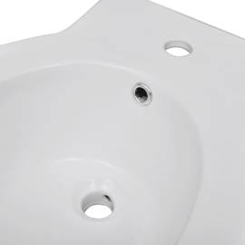 Set de toaletă și bideu, ceramică albă, 10 image