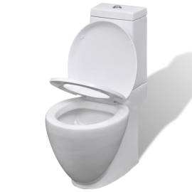 Set de toaletă și bideu, ceramică albă, 6 image
