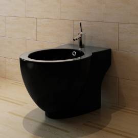 Set toaletă și bideu ceramică negru, 3 image