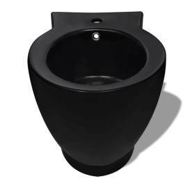 Set toaletă și bideu ceramică negru, 4 image