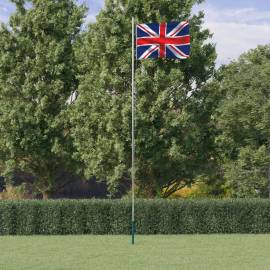 Steag marii britanii și stâlp din aluminiu, 6,23 m