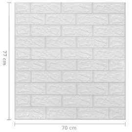 Tapet de perete autocolant 3d, 40 buc., alb, 7 image
