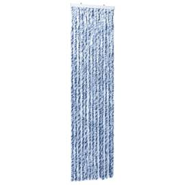 Perdea de insecte, albastru, alb, argintiu, 56x185 cm, chenille, 2 image