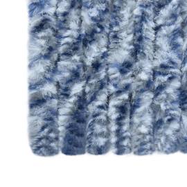 Perdea de insecte, albastru, alb, argintiu, 56x185 cm, chenille, 7 image