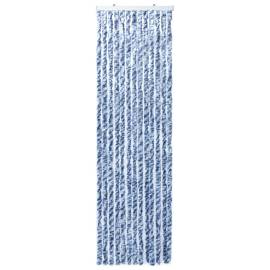 Perdea de insecte, albastru, alb, argintiu, 56x185 cm, chenille, 3 image