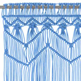 Perdea macrame, albastru, 140 x 240 cm, bumbac, 3 image