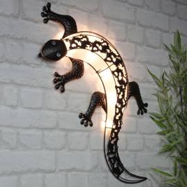 Hi lampă solară de perete pentru grădină cu led gecko