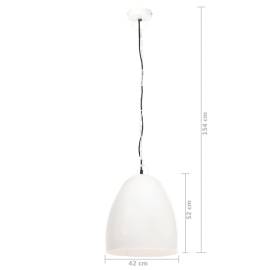 Lampă suspendată industrială, 25 w, alb, 42 cm, e27, rotund, 9 image