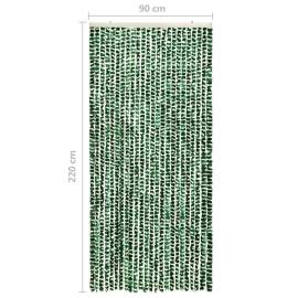Perdea pentru insecte, verde și alb, 90 x 220 cm, chenille, 6 image