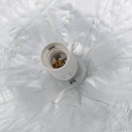 Lampă suspendată, alb și argintiu, Ø50 cm, e27, 8 image
