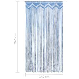 Perdea macrame, albastru, 140 x 240 cm, bumbac, 5 image