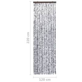 Perdea pentru insecte, maro și bej, 120x220 cm, chenille, 8 image