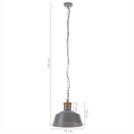 Lampă suspendată industrială, gri, 32 cm, e27, 10 image