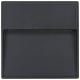 Lămpi de perete led de exterior, 2 buc., negru, 3 w, pătrat, 5 image