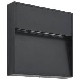 Lămpi de perete led de exterior, 2 buc., negru, 3 w, pătrat, 3 image
