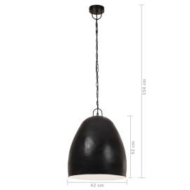 Lampă suspendată industrială, negru, 42 cm, rotund, 25 w, e27, 9 image