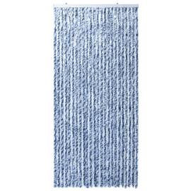 Perdea de insecte, albastru, alb, argintiu, 100x220 cm chenille, 3 image