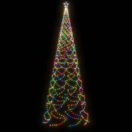 Pom de crăciun cu stâlp de metal, 1400 led-uri, colorat, 5 m, 4 image