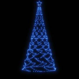 Pom de crăciun cu stâlp de metal, 500 led-uri, albastru, 3 m, 4 image